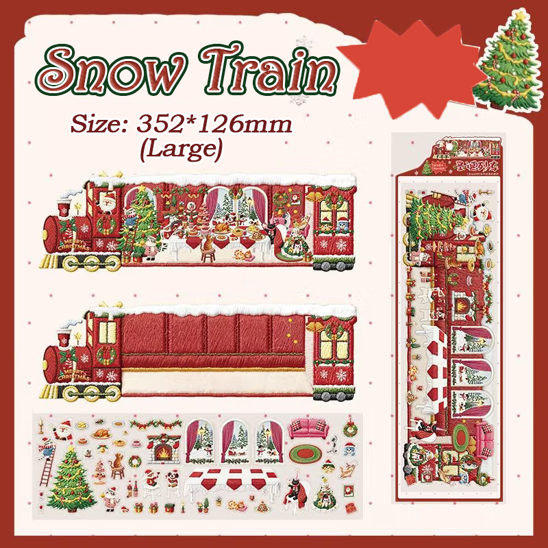Snow Chariot DIY 3D Scene Stickers Collection - 2 Cute Miniature Scenes