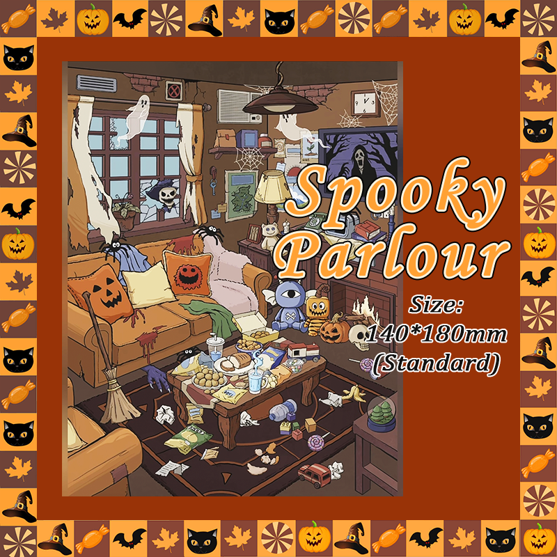 Spooky House DIY 3D Scene Stickers Collection - 4 Cute Miniature Scenes