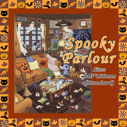 Spooky House DIY 3D Scene Stickers Collection - 4 Cute Miniature Scenes