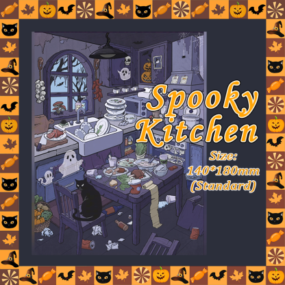 Spooky House DIY 3D Scene Stickers Collection - 4 Cute Miniature Scenes