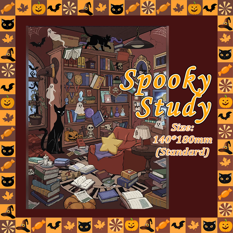 Spooky House DIY 3D Scene Stickers Collection - 4 Cute Miniature Scenes