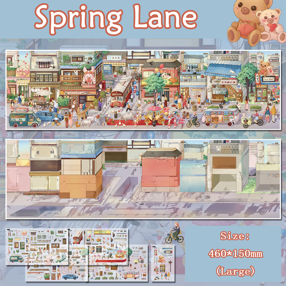 Spring & Autumn DIY 3D Scene Stickers - 2 Cute Miniature Scenes