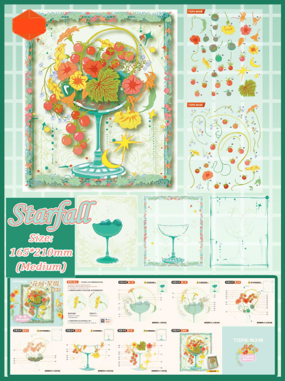 Blossom Vignette DIY 3D Scene Stickers Collection - 6 Cute Miniature Scenes