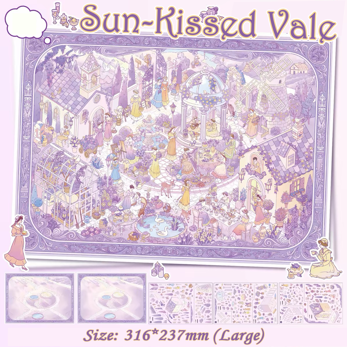 Mediterranean Fables DIY 3D Scene Stickers Collection - 2 Cute Miniature Scenes