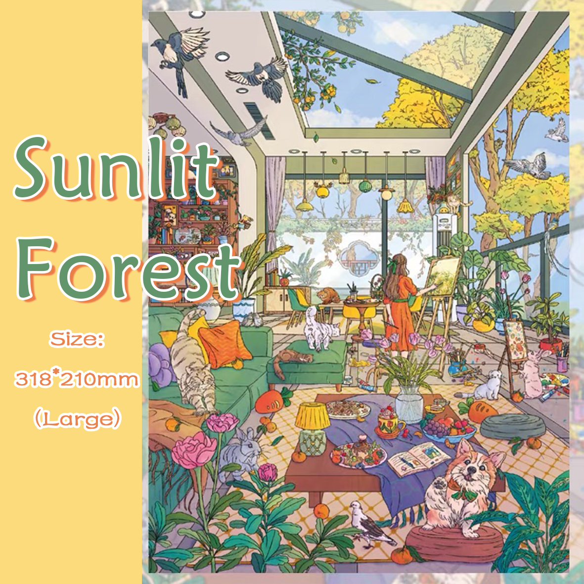 Sunroom Series 3D Sticker Collection - 2 Cute Miniature Scenes