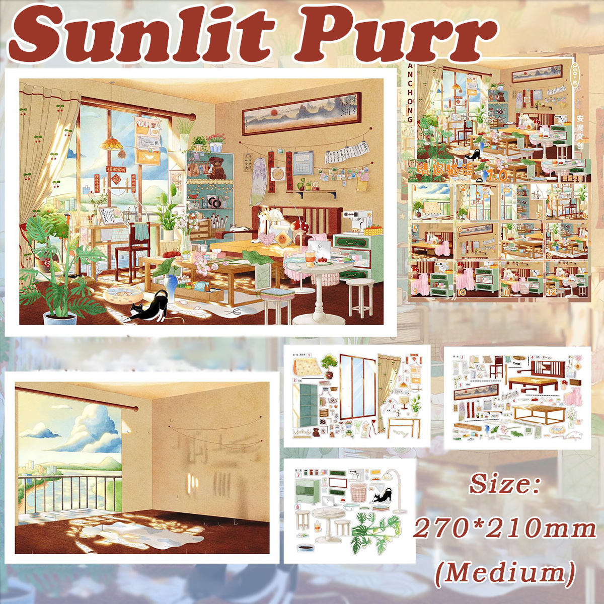 My Daydream DIY 3D Scene Stickers Collection - 5 Cute Miniature Scenes
