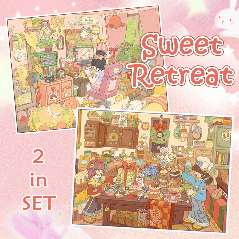 Sweet Retreat DIY 3D Scene Stickers Collection - 2 Cute Miniature Scenes