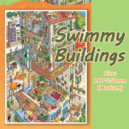 Old City DIY 3D Sticker Collection - 2 Cute Miniature Scens