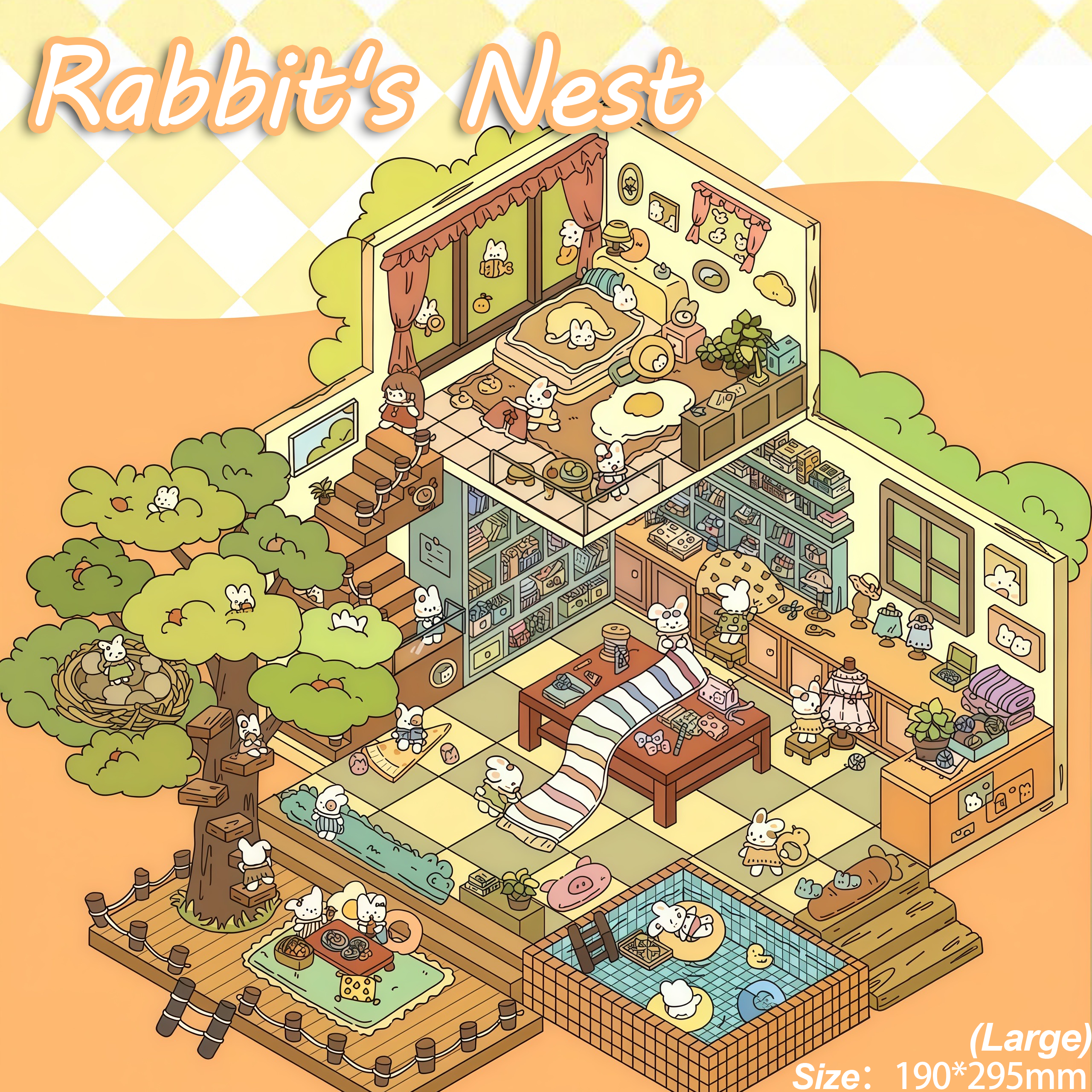 Cozy Day DIY 3D Sticker Collection - Cute Miniature Scene