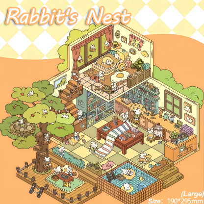 Cozy Day DIY 3D Sticker Collection - Cute Miniature Scene