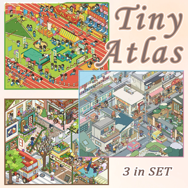 Tiny Atlas DIY 3D Scene Stickers - 3 Cute Miniature Scenes