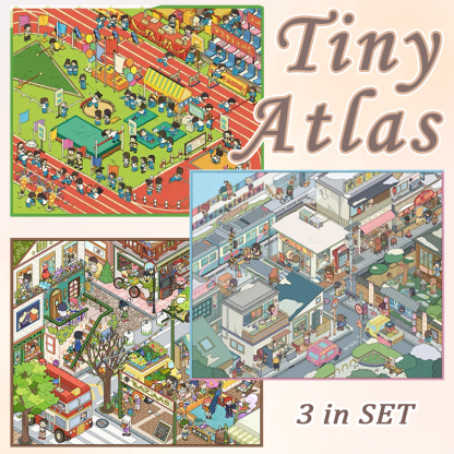 Tiny Atlas DIY 3D Scene Stickers - 3 Cute Miniature Scenes