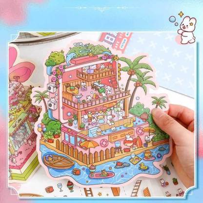 Treat Time DIY 3D Scene Stickers 2 Cute Miniature Scenes