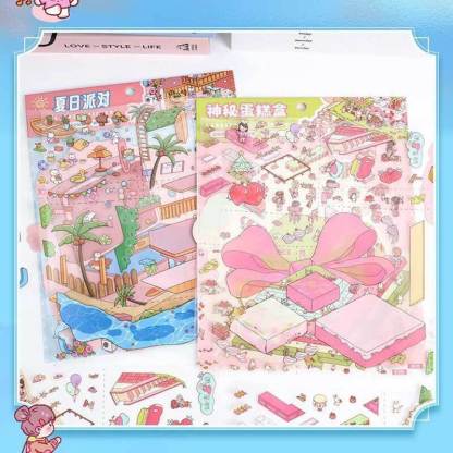 Treat Time DIY 3D Scene Stickers 2 Cute Miniature Scenes