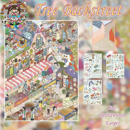 Enchanted Worlds DIY 3D Scene Stickers Collection - 4 Cute Miniature Scenes