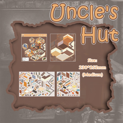 Villa Town DIY 3D Scene Stickers - 2 Cute Miniature Scenes