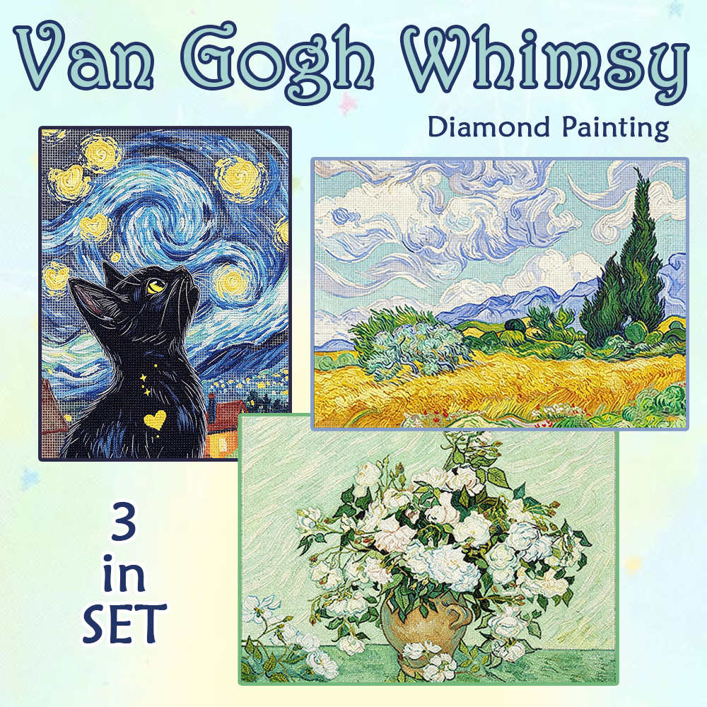 Van Gogh Whimsy DIY Diamond Painting Art  - 3 Scenes