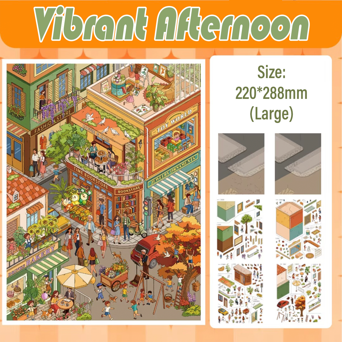 Lab & Lane DIY 3D Sticker Collection - 2 Cute Miniature Scenes