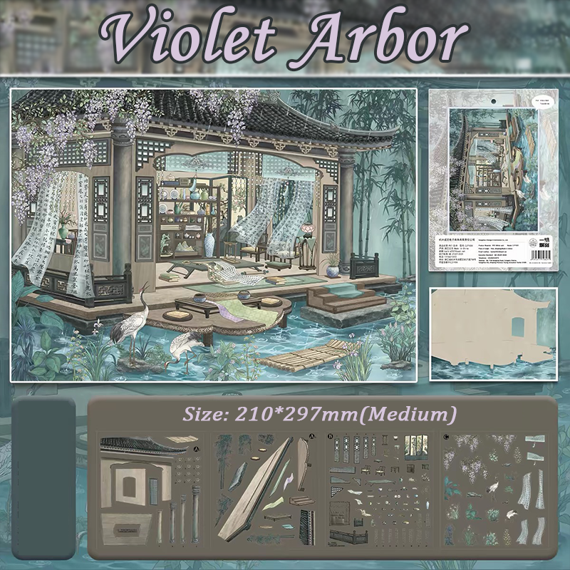 Fable Manors DIY 3D Scene Stickers Collection - 3 Cute Miniature Scenes