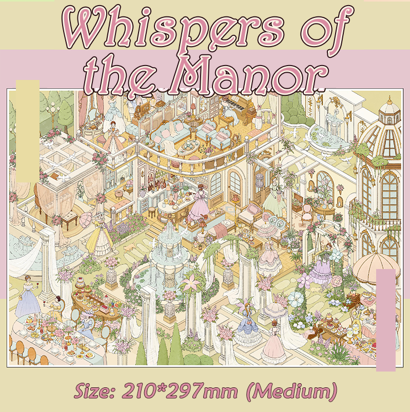 Manor Bloom DIY 3D Scene Stickers Collection - 2 Cute Miniature Scenes