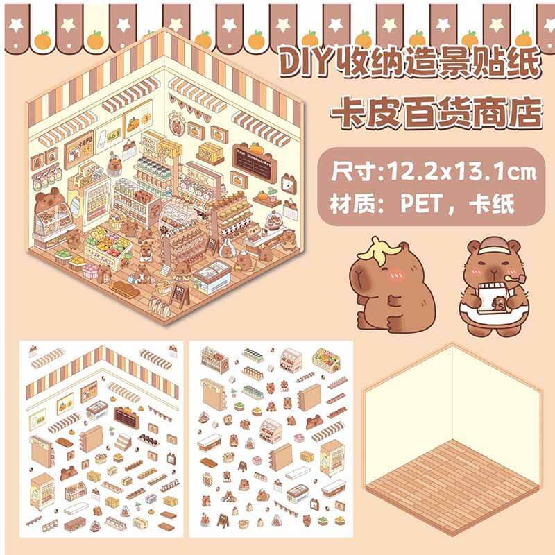 Wholesome Haven DIY 3D Sticker Collection 4 Cute Miniature Scenes