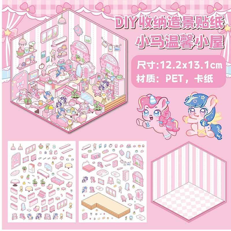 Wholesome Haven DIY 3D Sticker Collection 4 Cute Miniature Scenes