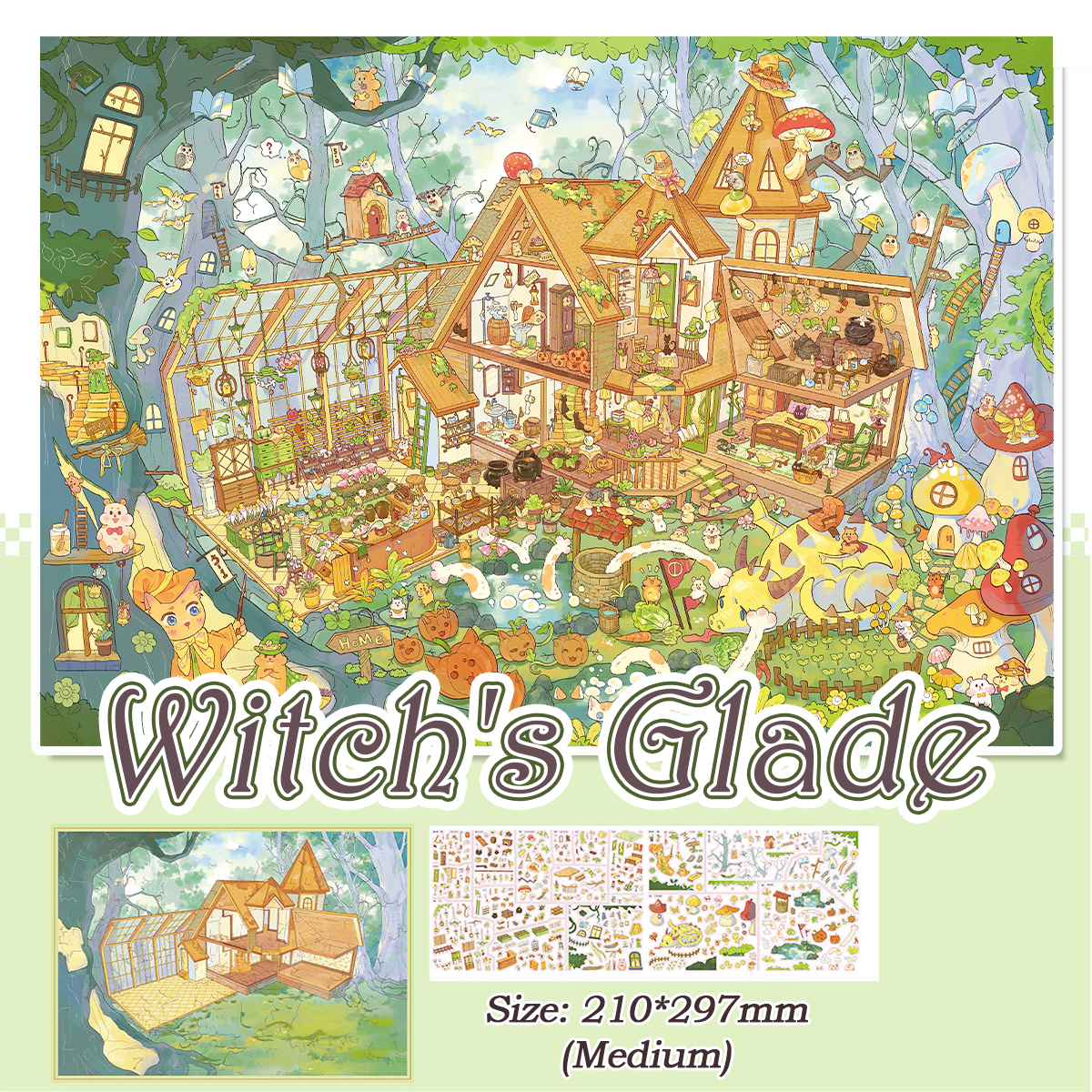 Whimsy Wonderland DIY 3D Scene Stickers Collection - 4 Cute Miniature Scenes