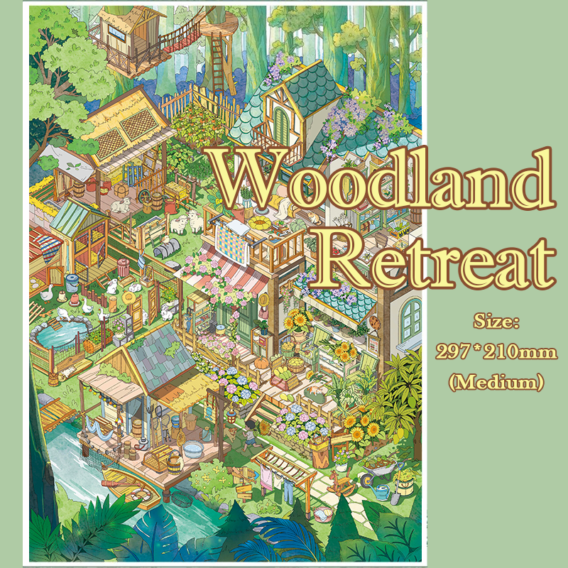 Dynamic Realms DIY 3D Scene Stickers Collection - 5 Cute Miniature Scenes