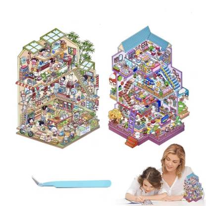 Time Apartment Scene Stickers 2 Cute Miniature Scenes