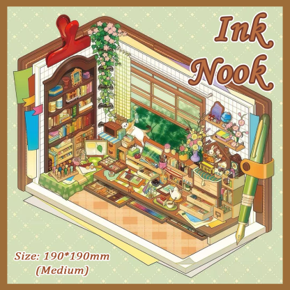 Mini Mansion DIY 3D Sticker Collection - 4 Cute Miniature Scenes