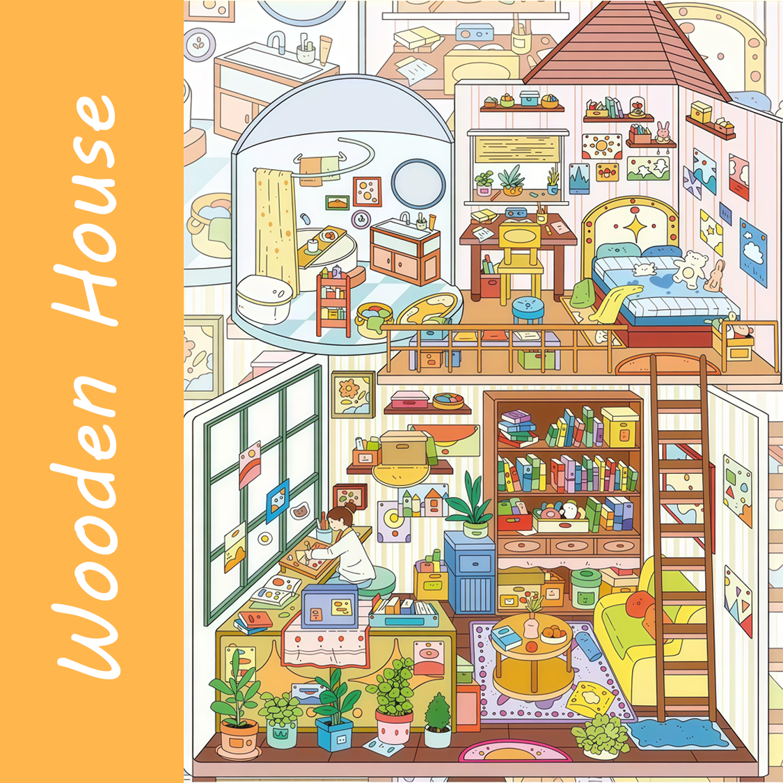 City Life DIY 3D Sticker Collection - 5 Cute Miniature Scenes