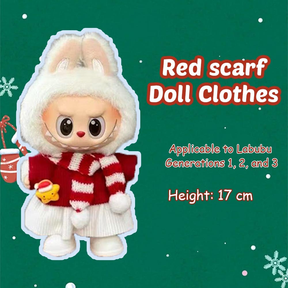 Christmas Doll Clothes Outfit - Applicable to Labubu