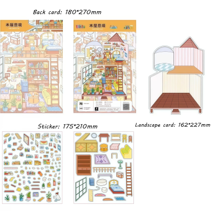 City Life DIY 3D Sticker Collection - 5 Cute Miniature Scenes