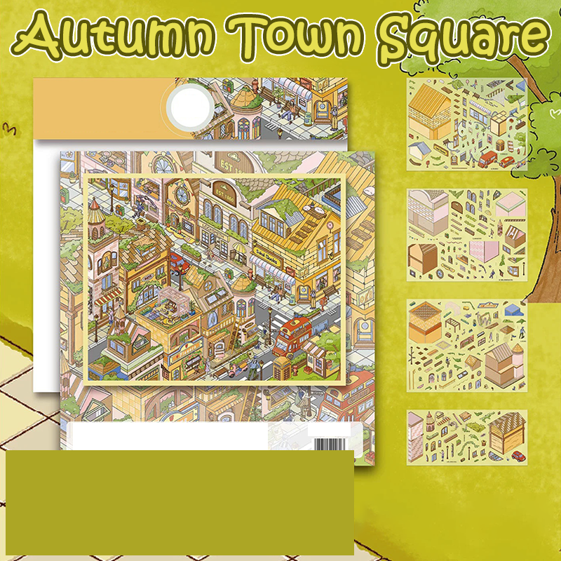 Towny Tales DIY 3D Sticker Collection - 2 Cute Miniature Scenes