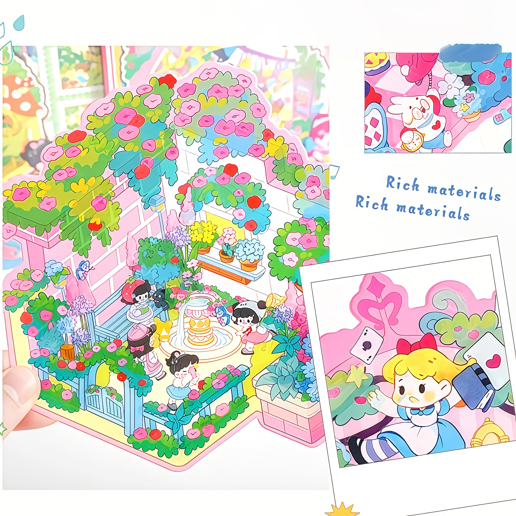 DreamCraft Stories DIY 3D Sticker Collection -8 Cute Miniature Scenes