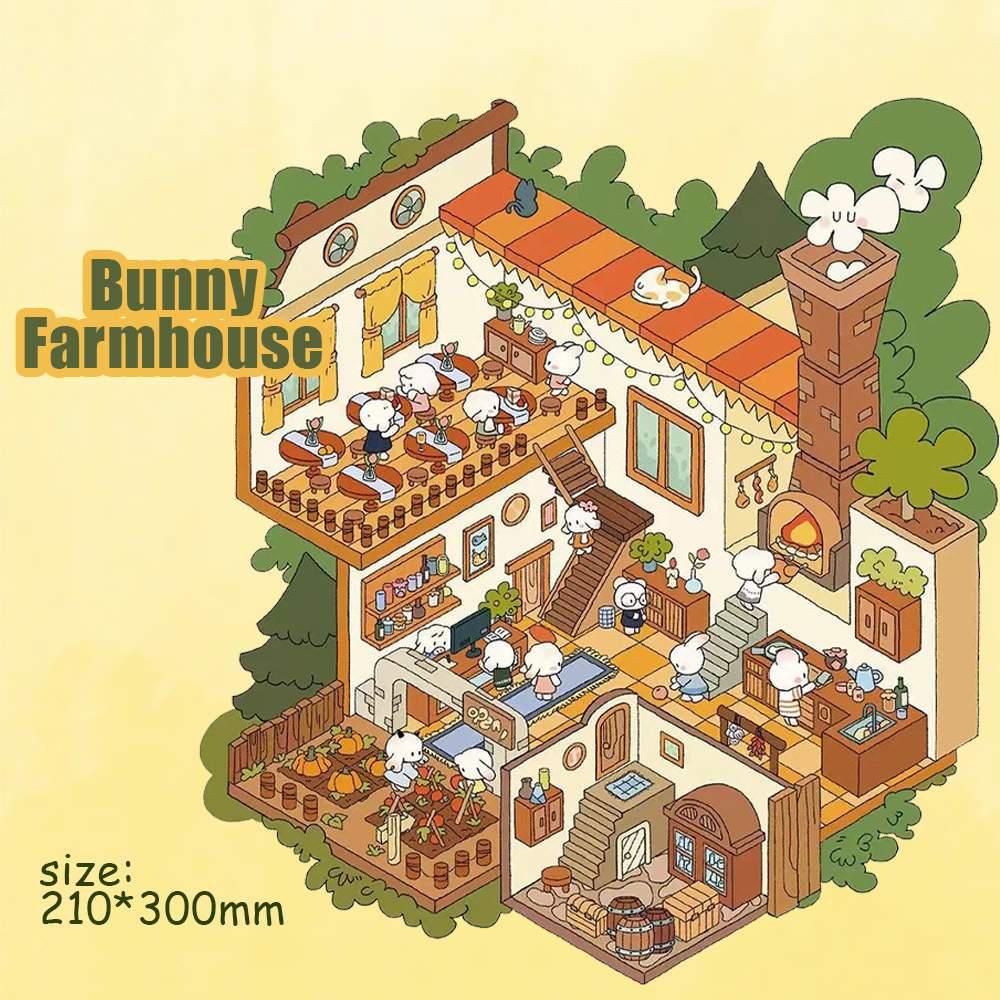 Wonder Village DIY 3D Scene Stickers - 3 Miniature Scenes