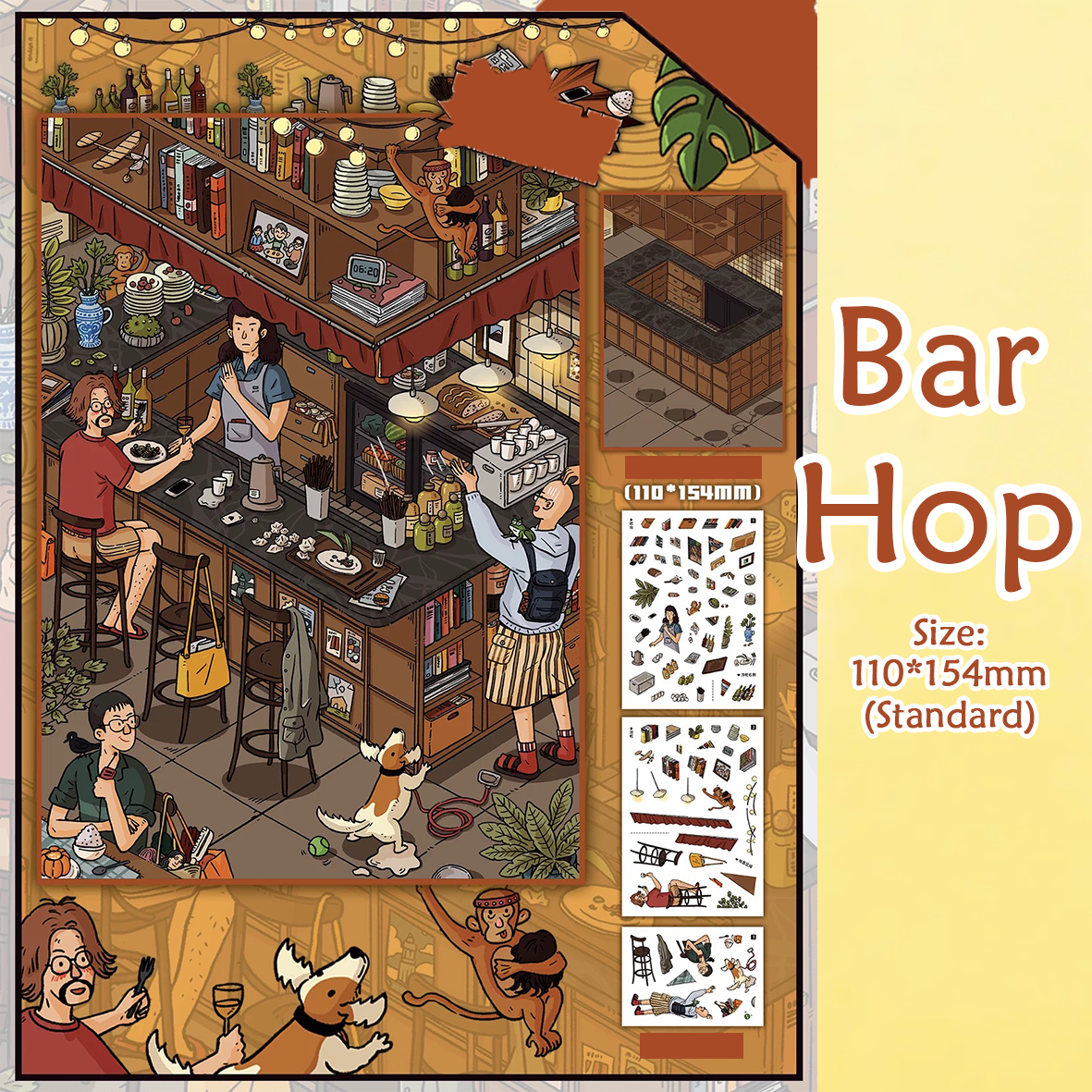 Daily Story DIY 3D Scene Stickers 4 Cute Miniature Scenes