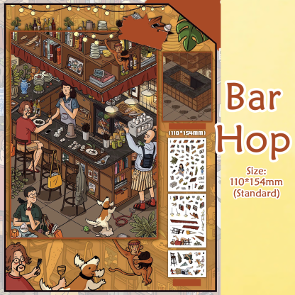 Daily Story DIY 3D Scene Stickers 4 Cute Miniature Scenes