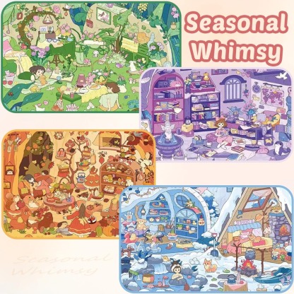 Seasonal Whimsy DIY 3D Sticker Collection - Cute Miniature Scene