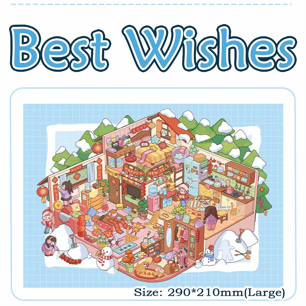 Best Wishes DIY 3D Sticker Collection - Cute Miniature Scene