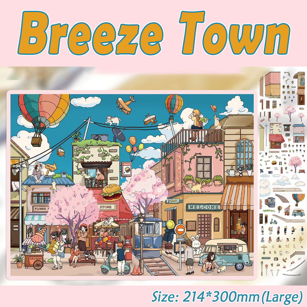 Urban Wander DIY 3D Scene Stickers Collection - 2 Cute Miniature Scenes