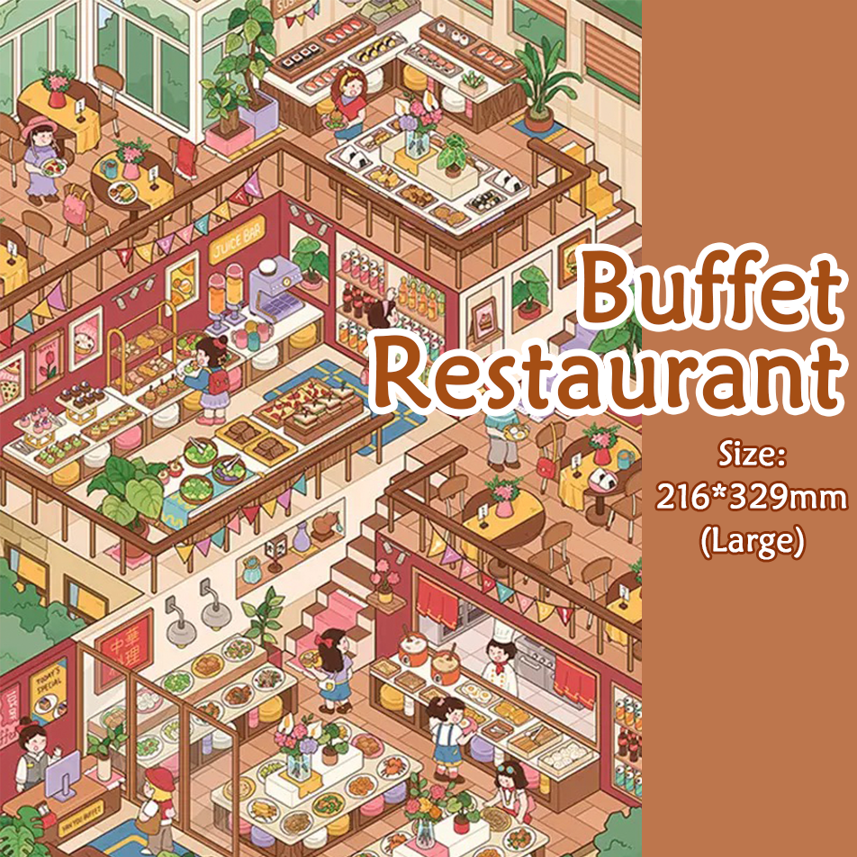 Sweet Life DIY 3D Sticker Collection -  2 Cute Miniature Scenes