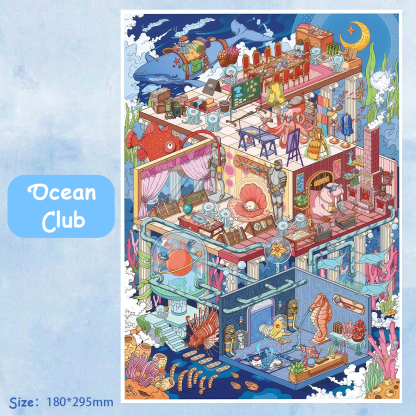 Ocean Club DIY 3D Scene Stickers - Miniature Scene