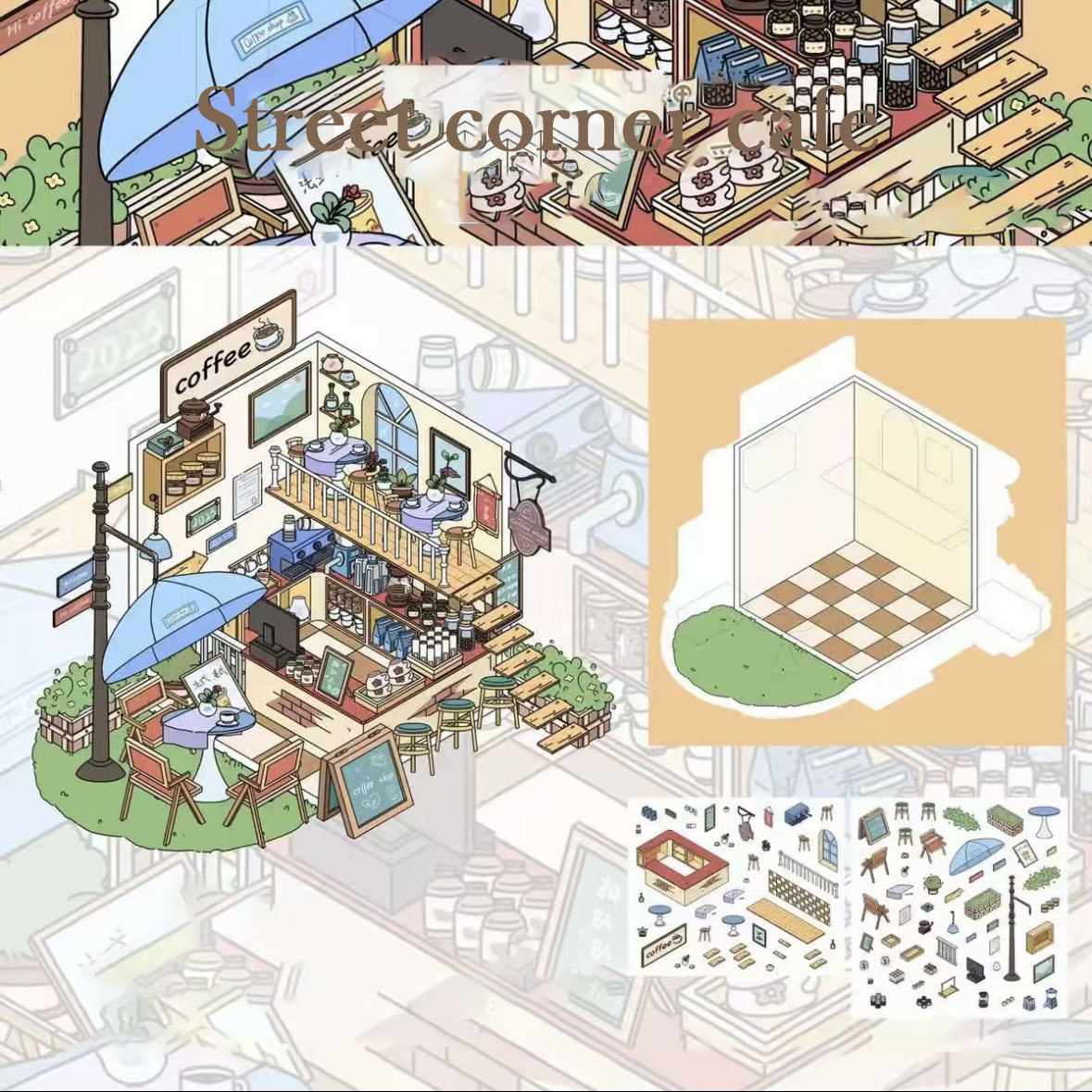 Warm Story DIY 3D Sticker Collection - 4 Cute Miniature Scenes