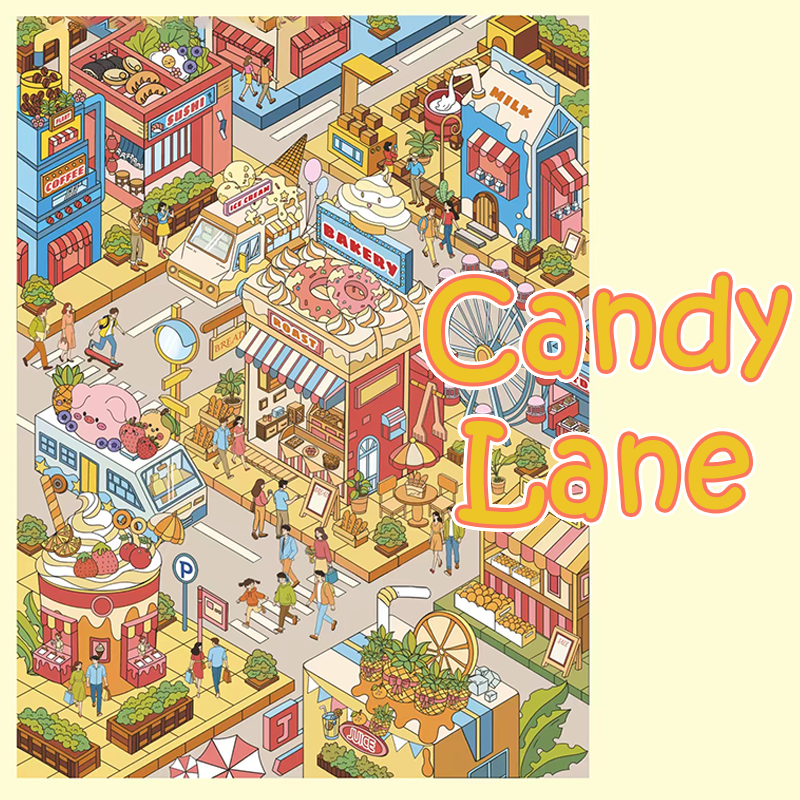 Candy Lane DIY 3D Sticker Collection -  Cute Miniature Scene