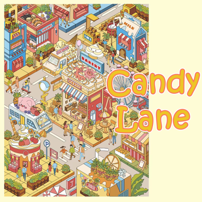 Candy Lane DIY 3D Sticker Collection -  Cute Miniature Scene