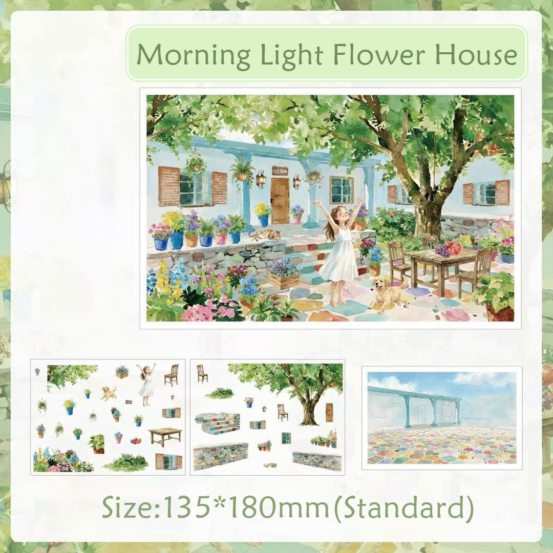 Seasons Cottage DIY 3D Scene Stickers Collection - 4 Cute Miniature Scenes
