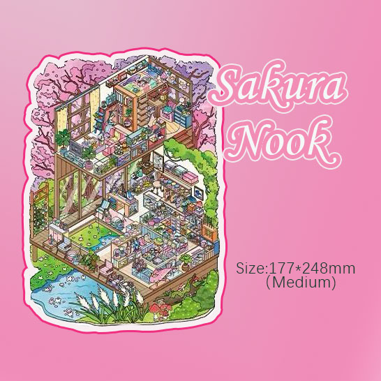  Four Seasons Homes  DIY 3D Sticker Collection - 4 Cute Miniature Scens