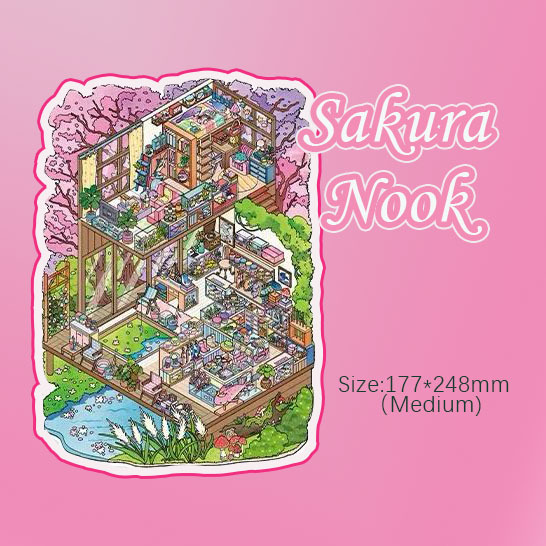  Four Seasons Homes  DIY 3D Sticker Collection - 4 Cute Miniature Scens