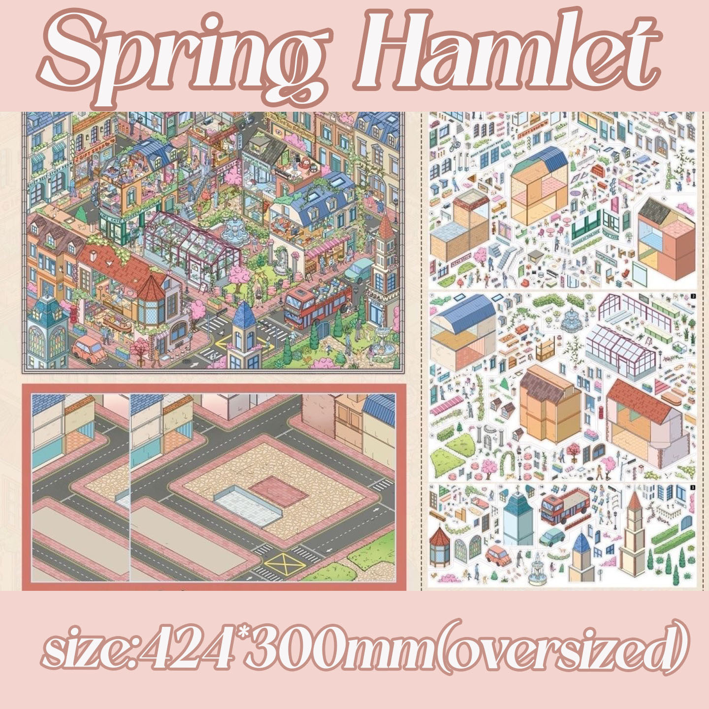 Weekend Morning DIY 3D Scene Stickers Collection - 5 Cute Miniature Scenes
